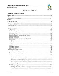 County of Riverside General Plan Land Use Element