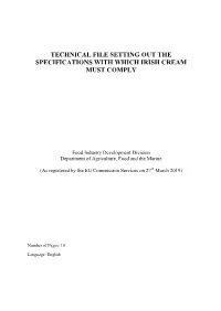 Irish Cream Technical File
