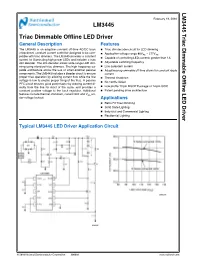 LM3445 Triac Dimmable Offline LED Driver