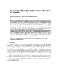 Regularization of Case-Specific Parameters for Robustness And