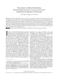 Treatment of Meat-Processing Wastewater with a Full-Scale, Low-Cost Sand/Gravel Bioreactor System