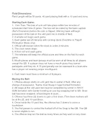 UPRISING 7On7 TOURNAMENT RULES