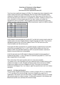 1 Overview of Outcomes at Key Stage 4 Executive Summary