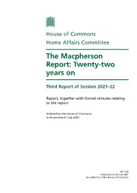 The Macpherson Report: Twenty-Two Years On