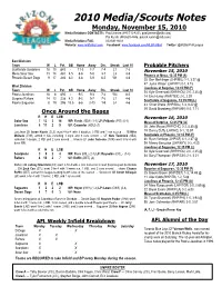 2010 Media/Scouts Notes