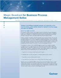 Magic Quadrant for Business Process Management Suites