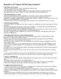 Responses to Common Anti-Recycling Arguments