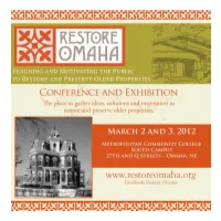 Restore Omaha Sponsors Restore Omaha Is a Grassroots Effort