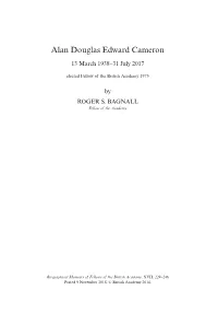 Alan Douglas Edward Cameron