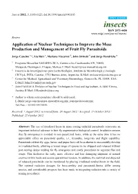 Application of Nuclear Techniques to Improve the Mass Production and Management of Fruit Fly Parasitoids