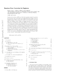 Arxiv:0905.2794V4 [Quant-Ph] 21 Jun 2013 Error Correction 7 B