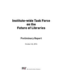 Institute-Wide Task Force on the Future of Libraries