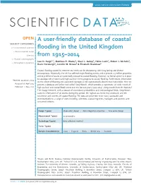 A User-Friendly Database of Coastal Flooding in The