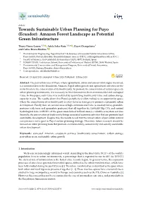 Ecuador): Amazon Forest Landscape As Potential Green Infrastructure