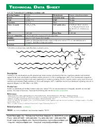Technical Data Sheet