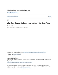 What Goes up Must Go Down: Denunciations in the Great Terror
