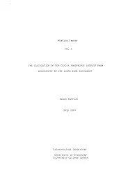 Working Papers No. 4 of PER CAPITA PHOSPHORUS OUTPUTS