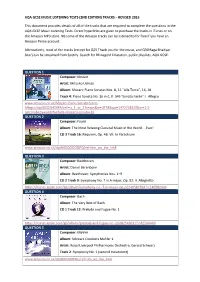 Aqa Gcse Music Listening Tests (2Nd Edition) Tracks – Revised 2016