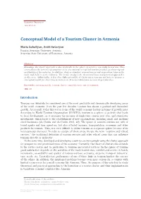 Conceptual Model of a Tourism Cluster in Armenia