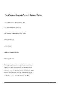 Download the Diary of Samuel Pepys
