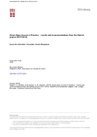 Green Open Access in Practice – Results and Recommendations from the Danish Project (2017-2018)