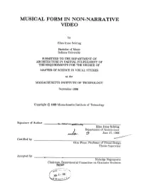 Musical Form in Non-Narrative Video