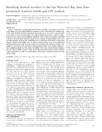 Resolving Vertical Tectonics in the San Francisco Bay Area from Permanent Scatterer Insar and GPS Analysis