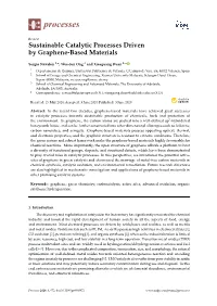 Sustainable Catalytic Processes Driven by Graphene-Based Materials