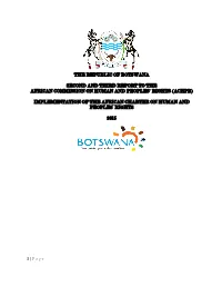 The Republic of Botswana Second and Third Report To