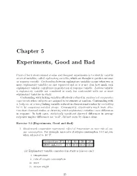 Chapter 5 Experiments, Good And