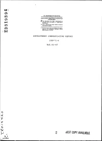 Development Communication Report Best Copy Available