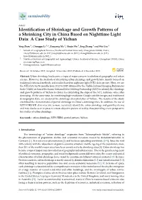 Identification of Shrinkage and Growth Patterns of a Shrinking City In