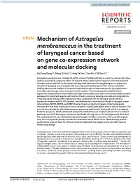 Mechanism of Astragalus Membranaceus in the Treatment Of