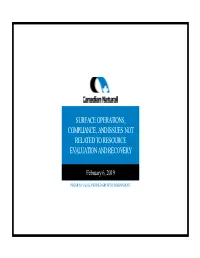 Surface Operations, Compliance, and Issues Not Related to Resource Evaluation and Recovery