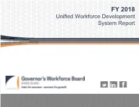 FY 2018 Unified Workforce Development System Report