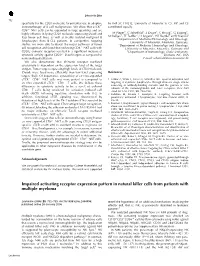 Impaired Activating Receptor Expression Pattern in Natural Killer Cells from Patients with Multiple Myeloma