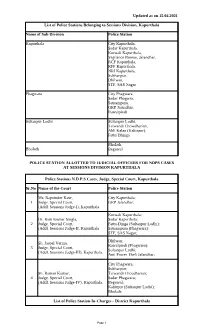 Updated As on 15.04.2021 List of Police Stations Belonging To