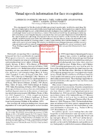 Visual Speech Information for Face Recognition