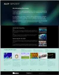 Leadership Computing Partnering with the ALCF Enabling