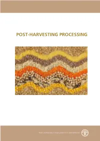 Post-Harvesting Processing