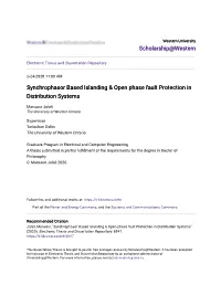 Synchrophasor Based Islanding & Open Phase Fault Protection In