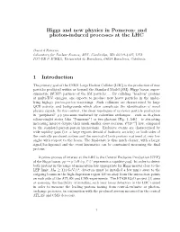 And Photon-Induced Processes at the LHC 1 Introduction