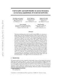 Arxiv:1907.08549V2 [Q-Bio.NC] 4 Dec 2019 1 Introduction
