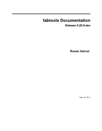 Fabtools Documentation Release 0.20.0-Dev