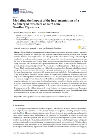 Modeling the Impact of the Implementation of a Submerged Structure on Surf Zone Sandbar Dynamics
