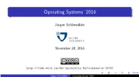 Operating Systems ’2016