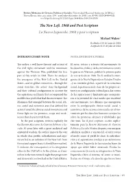 The New Left. 1968 and Post Scriptum La Nueva Izquierda