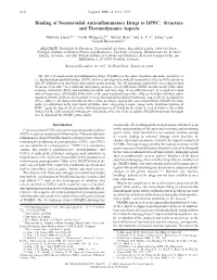 Binding of Nonsteroidal Anti-Inflammatory Drugs to DPPC: Structure and Thermodynamic Aspects