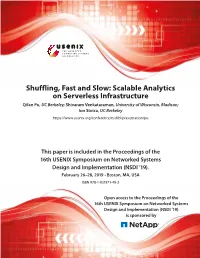 Scalable Analytics on Serverless Infrastructure