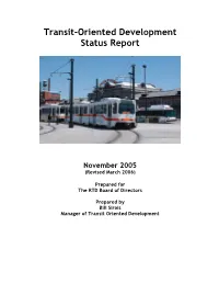 Transit-Oriented Development Status Report